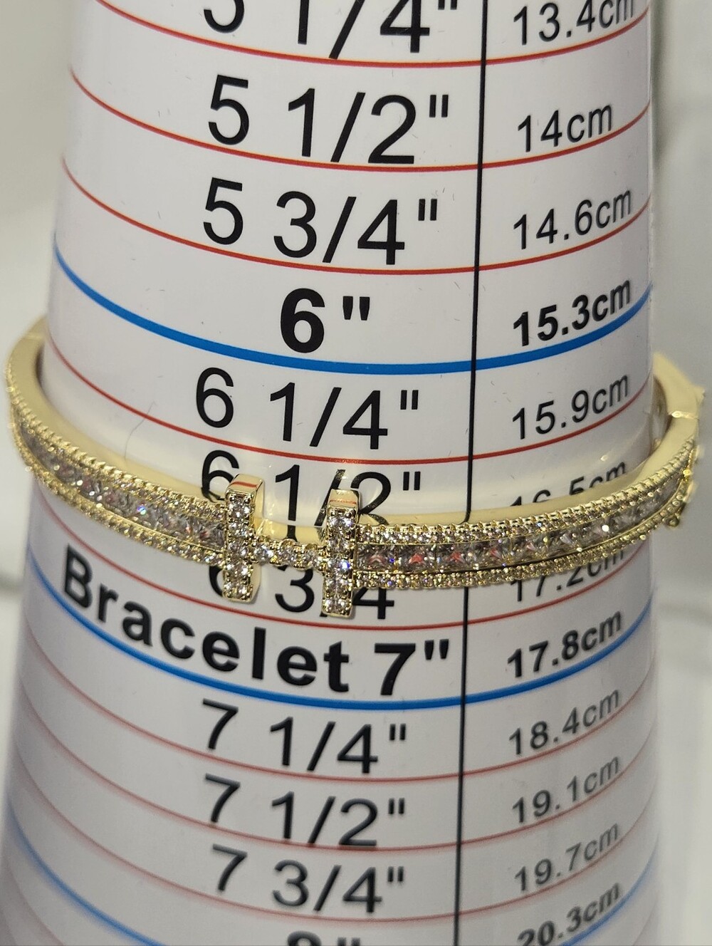 Freida Rothman "Vault" Gold-Tone Crystal Bangle Bracelet - Elegant - Picture 4 of 4